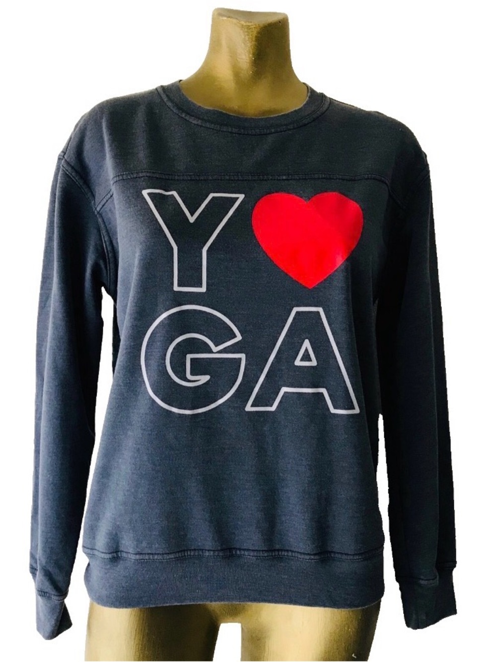 NWOT Freeze YOGA Denim Blue Sweatshirt Size Small